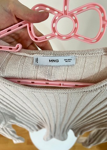 MANGO Bej Fitilli Triko Kadın Kazak - Görsel 3