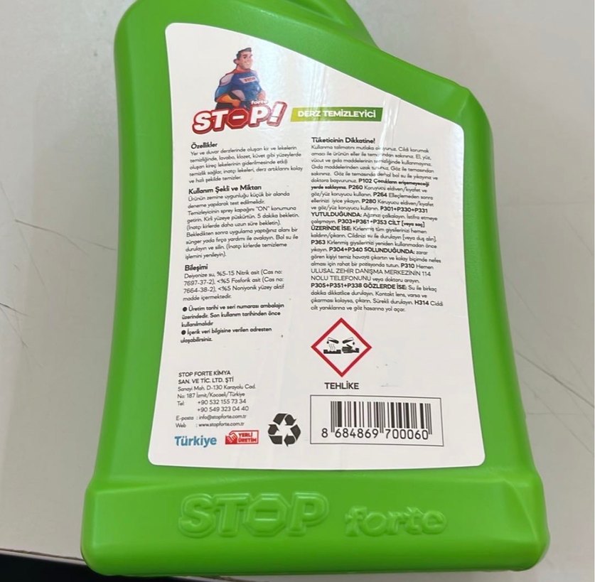 STOP! Forte Derz Temizleyici 750 ml - Görsel 2