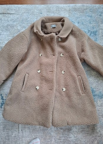 Bej Düğmeli Midi Kadın Kaban - Görsel 3