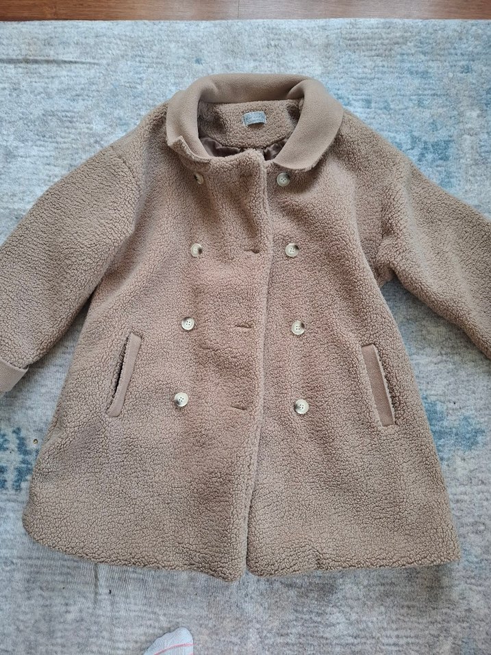 Bej Düğmeli Midi Kadın Kaban - Görsel 3