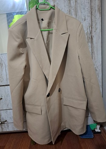 Bej Blazer ceket - Görsel 4