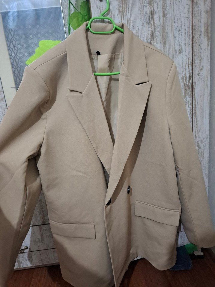 Bej Blazer ceket - Görsel 5