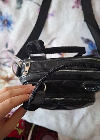 Siyah Deri Tokalı Kadın Çanta - Görsel 4