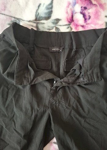 Siyah Piliseli Kadın Kumaş Pantolon - Görsel 4