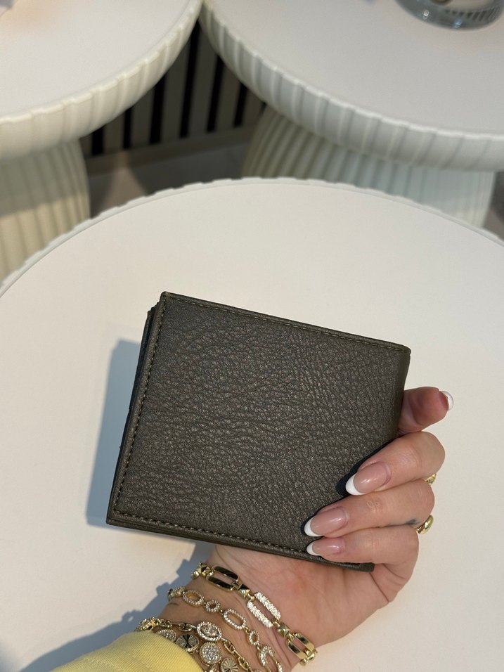 Minimalist Erkek haki  Cüzdan - Görsel 3