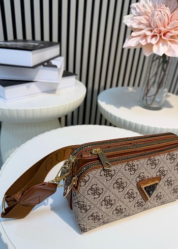 Baskılı Kahverengi Kadın Çapraz Çanta - Görsel 2