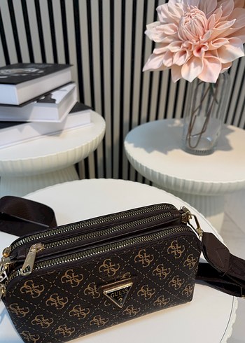 Kahverengi Desenli Kadın Çapraz Çanta - Görsel 2