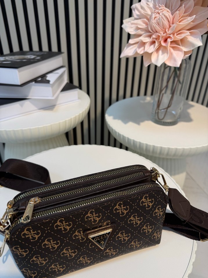 Kahverengi Desenli Kadın Çapraz Çanta - Görsel 2