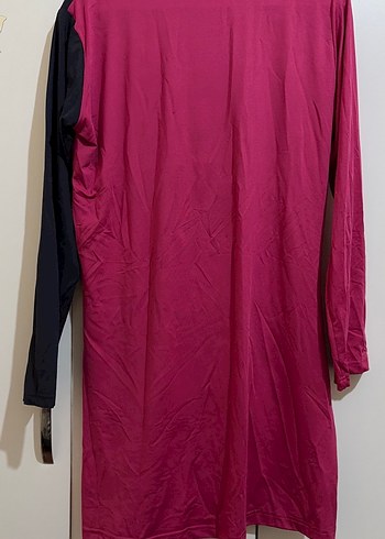 Pembe Siyah Uzun Kollu tesettür mayo - Görsel 2