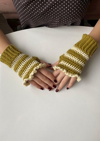 Bohem Stil Örgü Kadın Eldivenleri - Görsel 2
