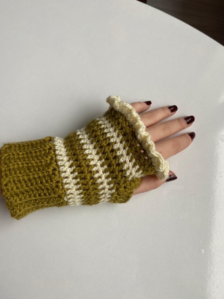 Bohem Stil Örgü Kadın Eldivenleri - Görsel 4