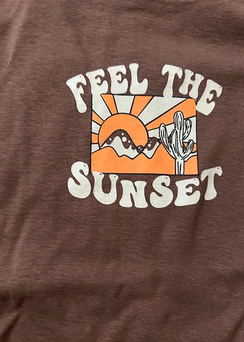 Kahverengi Kısa Kollu Hamile Tişörtü - Görsel 2