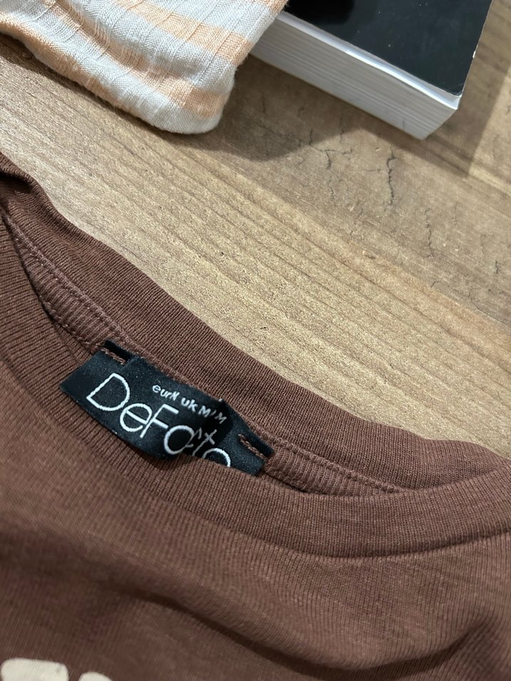 Kahverengi Kısa Kollu Hamile Tişörtü - Görsel 3