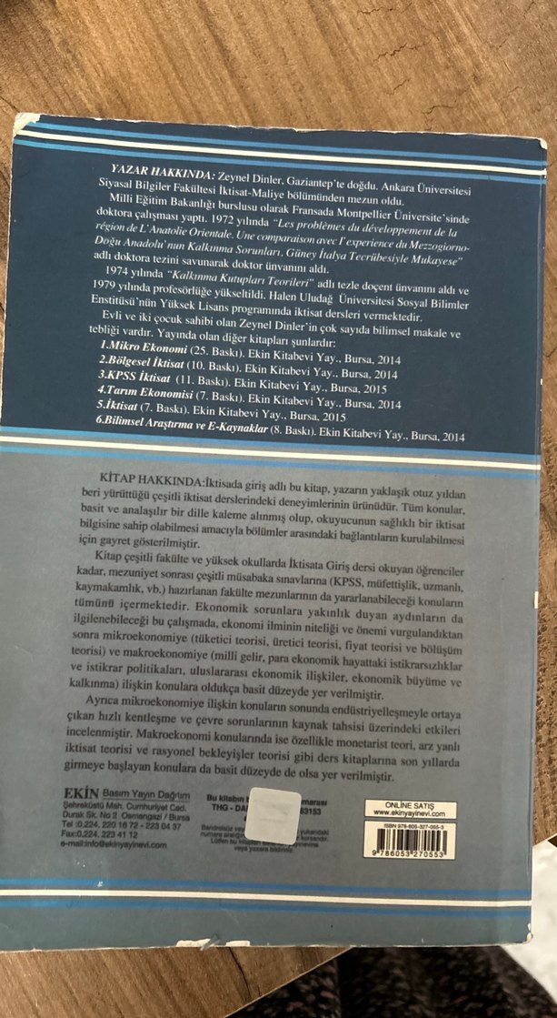İktisada Giriş - Prof. Dr. Zeynel Dinler - Görsel 2