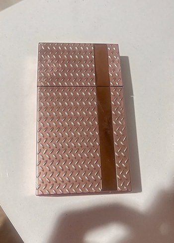 Diğer Pembe Dokulu Metalik Otomatik Sgara Kutusu