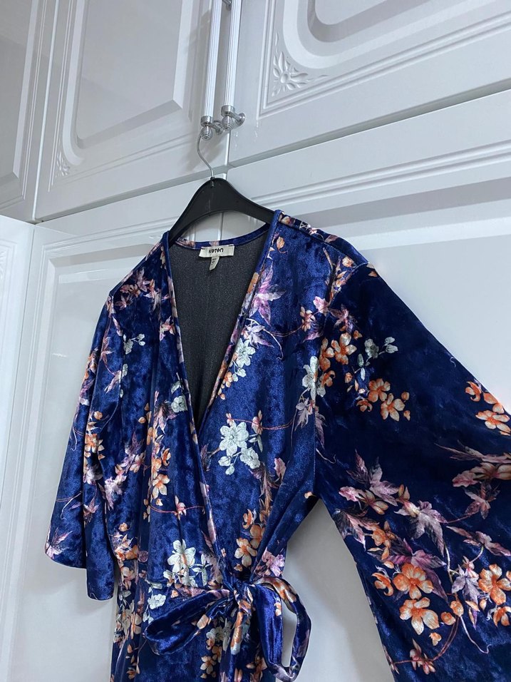 Bohem Çiçekli Midi Kadın elbise - Görsel 2