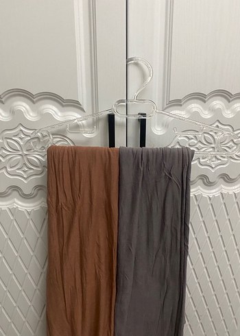 Kadın Bohem Keten Kahverengi ve Gri Şal - Görsel 2