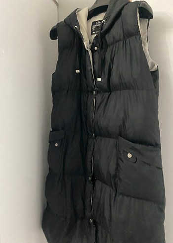 Düğmeli Siyah Uzun Yelek ŞİMAL - Görsel 3