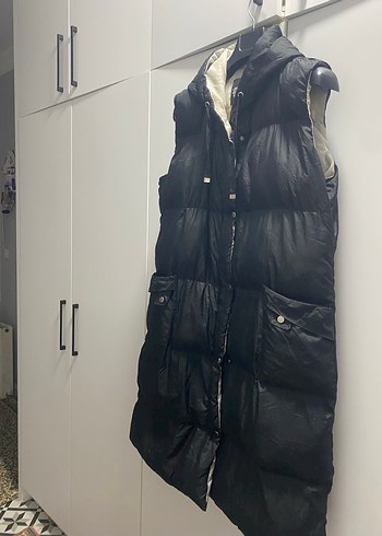 Düğmeli Siyah Uzun Yelek ŞİMAL - Görsel 5