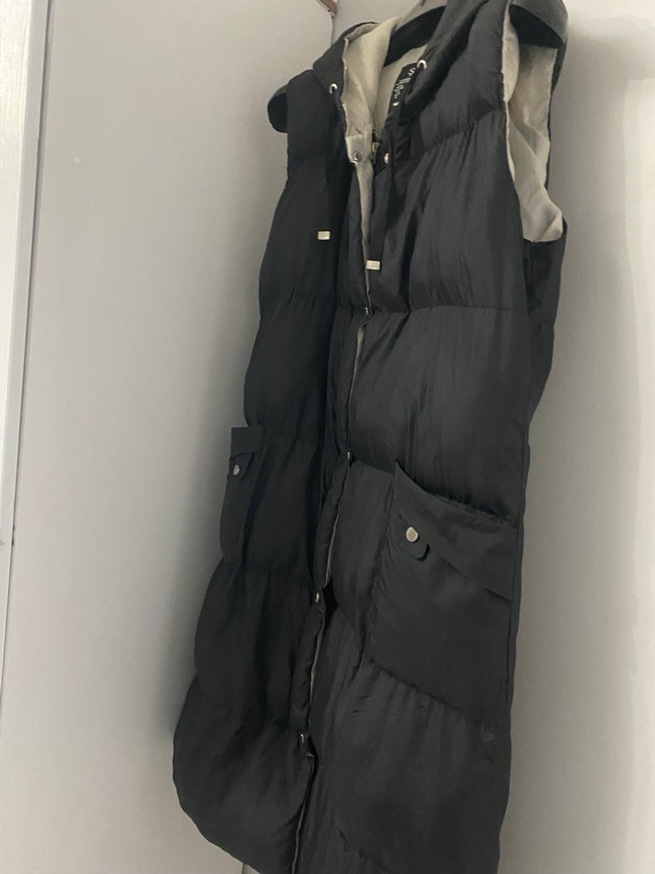 Düğmeli Siyah Uzun Yelek ŞİMAL - Görsel 2