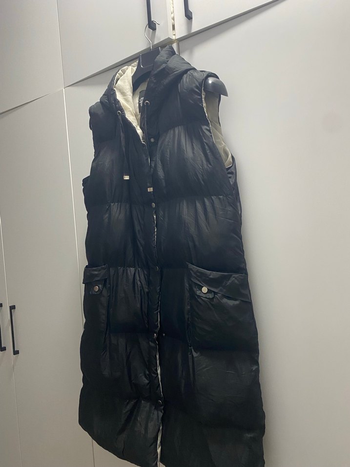 Düğmeli Siyah Uzun Yelek ŞİMAL - Görsel 4