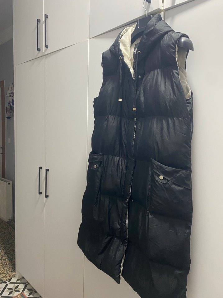 Düğmeli Siyah Uzun Yelek ŞİMAL - Görsel 5