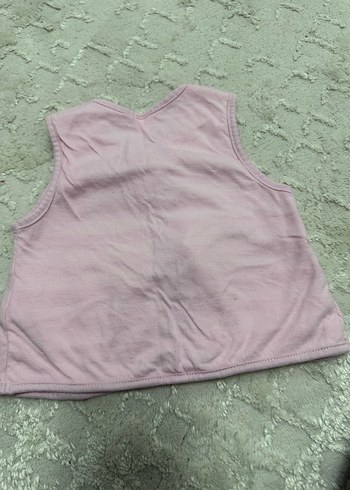 Kız bebek  Düğmeli Pembe Yelek - Görsel 3