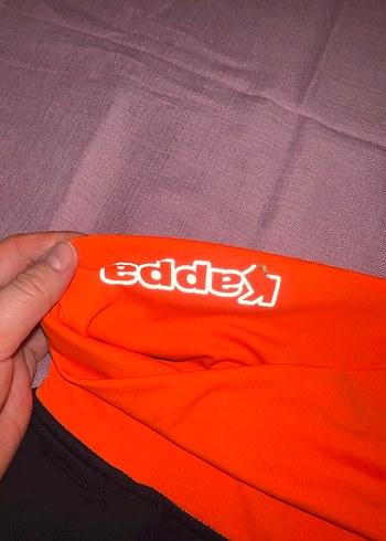 Kadın Turuncu Siyah Mini Spor Şort - Görsel 3