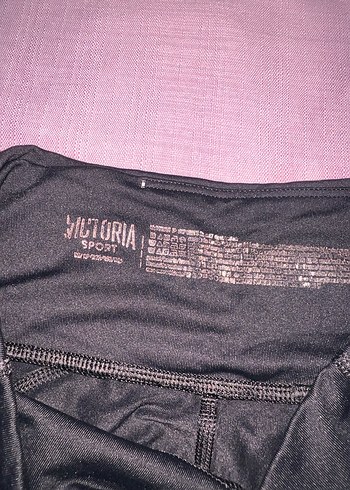 Siyah Düz Midi Spor Tayt Victorias Secret leggings | - Görsel 4