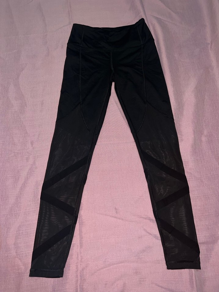 Siyah Düz Midi Spor Tayt Victorias Secret leggings | - Görsel 3