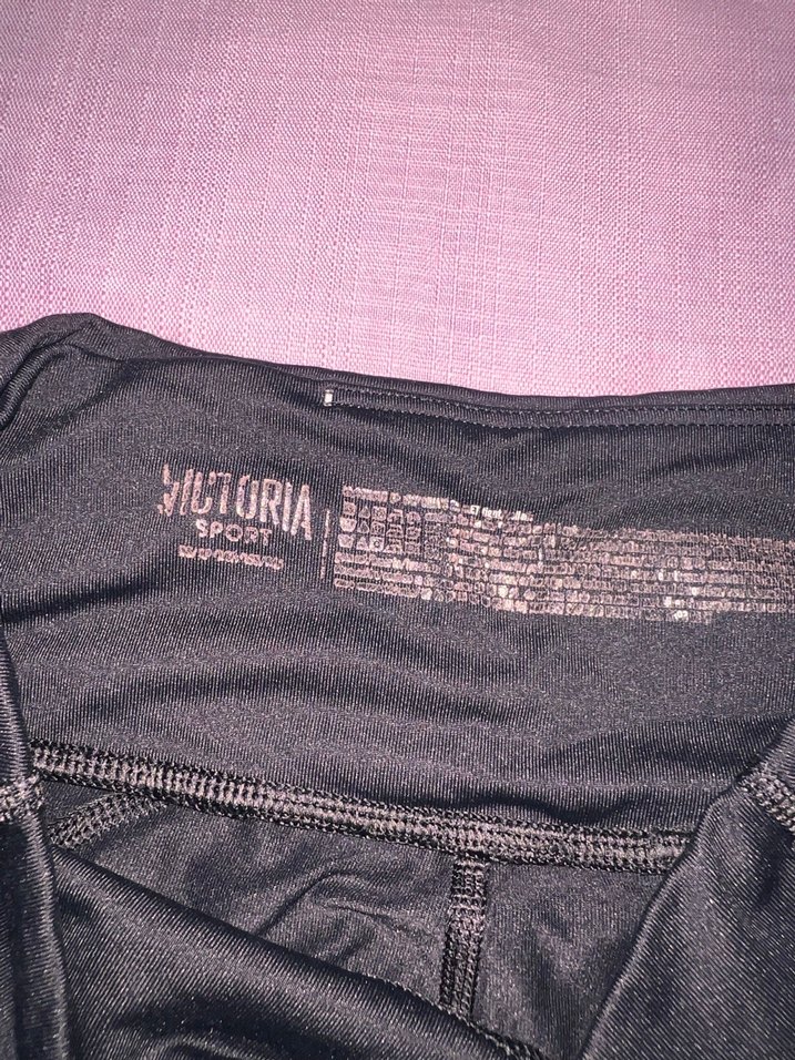 Siyah Düz Midi Spor Tayt Victorias Secret leggings | - Görsel 4