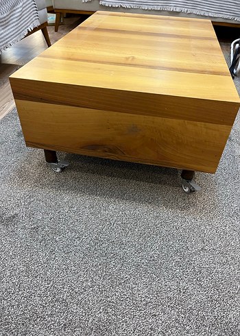 Renkli Ahşap Orta Sehpa - Görsel 2