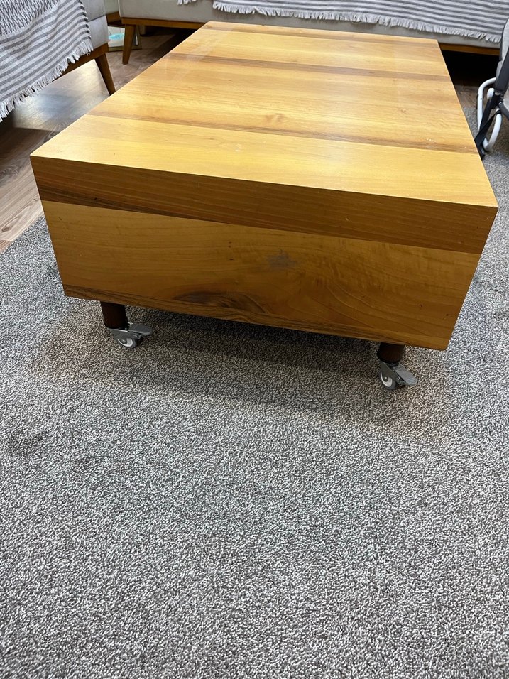 Renkli Ahşap Orta Sehpa - Görsel 2