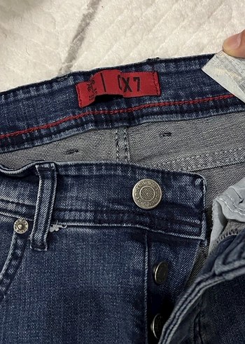 Düğmeli Lacivert Erkek Denim Pantolon - Görsel 4