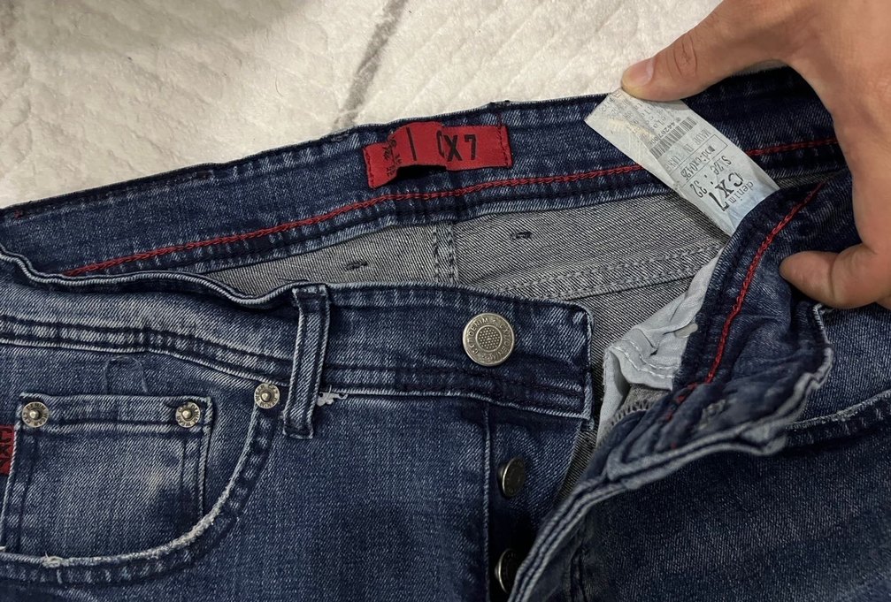 Düğmeli Lacivert Erkek Denim Pantolon - Görsel 4