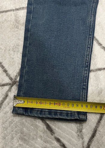 Erkek Regular Fit Düğmeli Mavi Denim Jean - Görsel 8