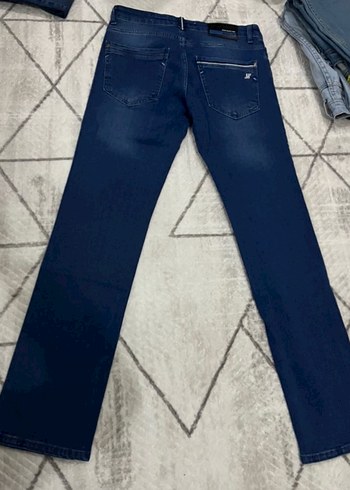 Erkek Lacivert Kemerli Regular Fit Kot Pantolon - Görsel 3