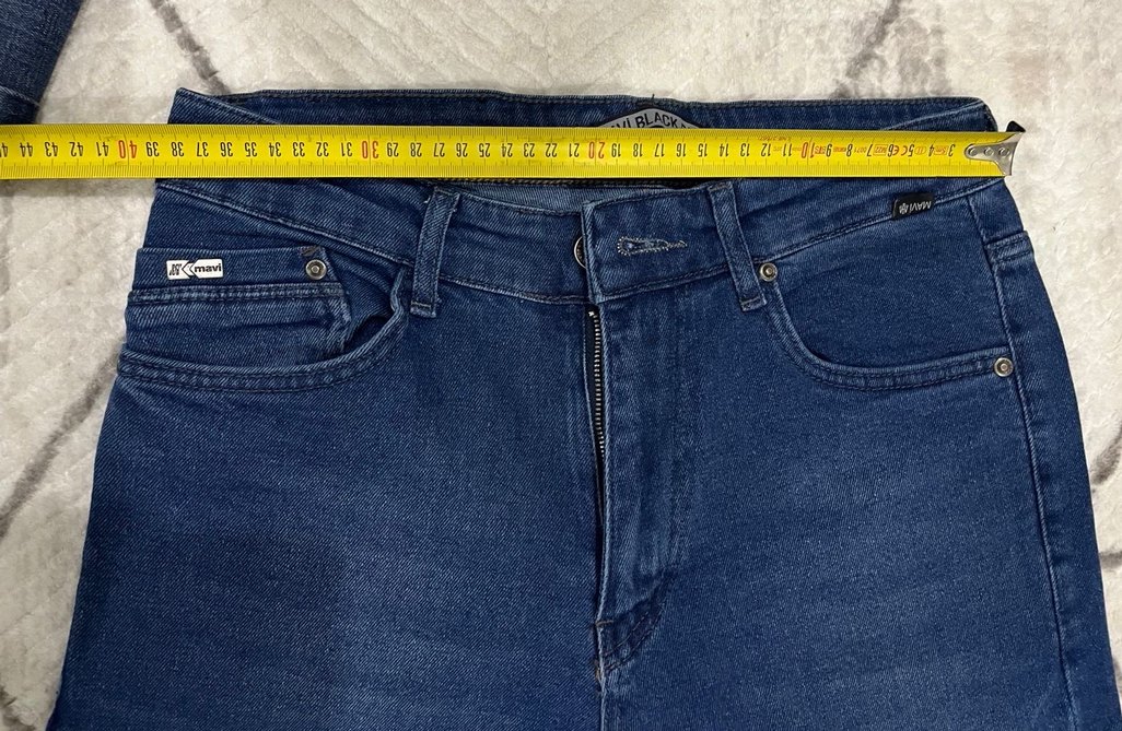 Erkek Lacivert Kemerli Regular Fit Kot Pantolon - Görsel 5