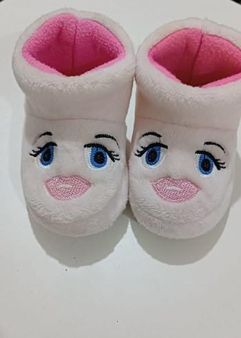 Pembe Nakışlı Kız Çocuk Sıcak Terlik - Görsel 2