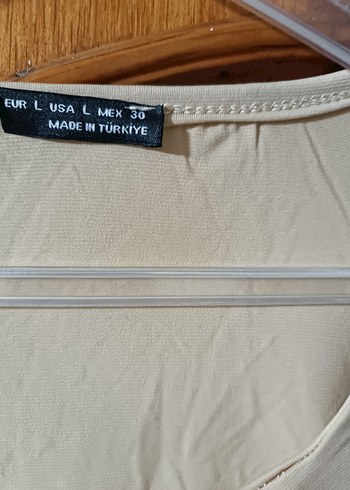 Bej Kadın V Yaka Büzgülü Uzun Kollu Bluz - Görsel 2