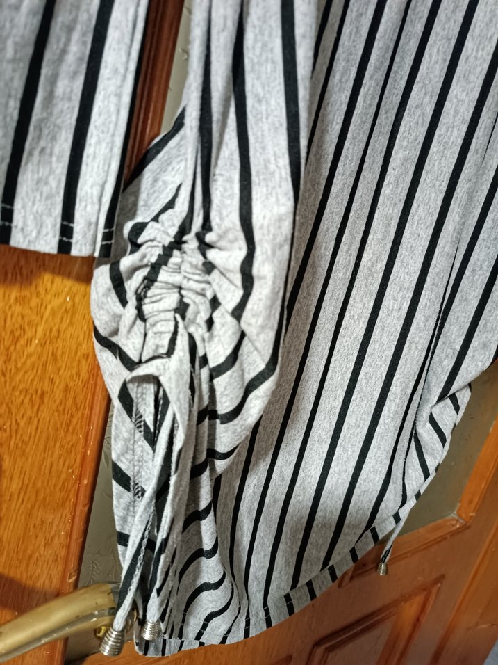 Gri Çizgili Hamile Uzun Kollu Tunik - Görsel 2