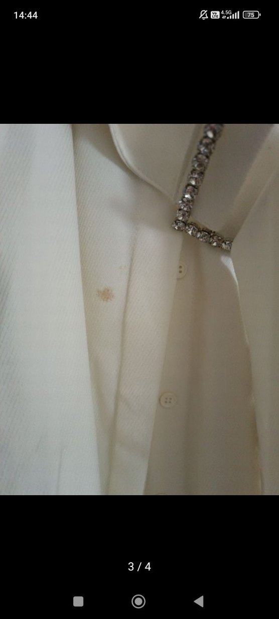 Beyaz Uzun Kollu Kadın Uzun Boy Elbise - Görsel 3