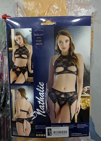 Dantel Detaylı Siyah Halter Büstiyer - Görsel 2