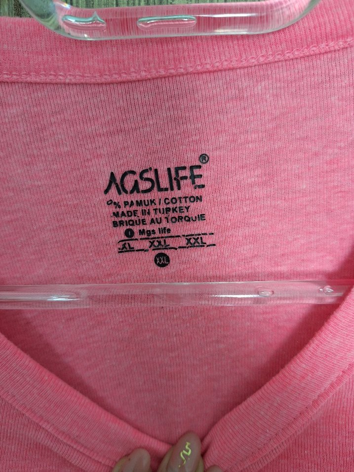 Pembe Kadın Uzun Kollu Basic Keten Kazak - Görsel 2