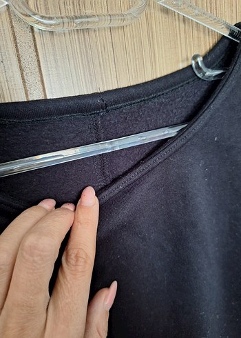 Siyah Kadın Uzun Kollu Sweatshirt - Görsel 3