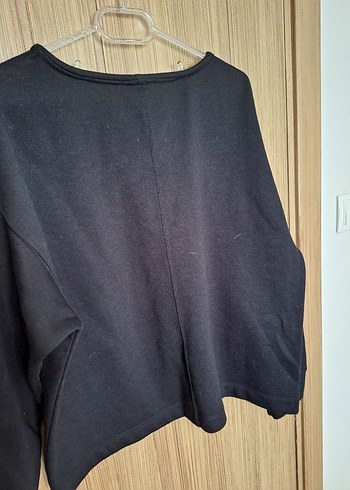 Siyah Kadın Uzun Kollu Sweatshirt - Görsel 4