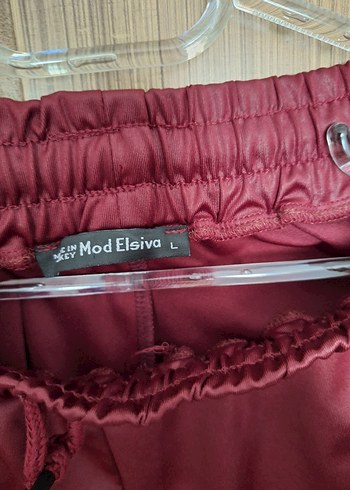 Bordo Salaş Midi Kadın Kumaş Pantolon - Görsel 2