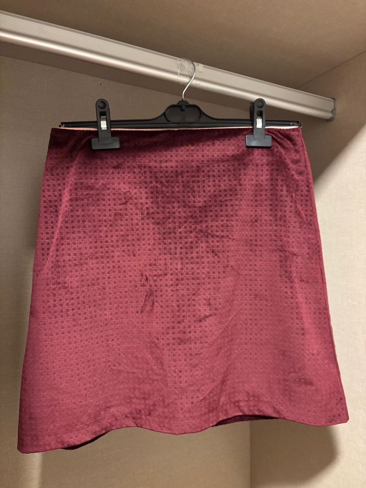 Bordo Mini Etek - Görsel 2