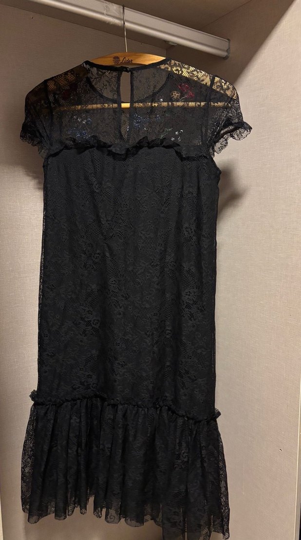 Nakışlı Siyah Uzun Bohem Elbise - Görsel 2