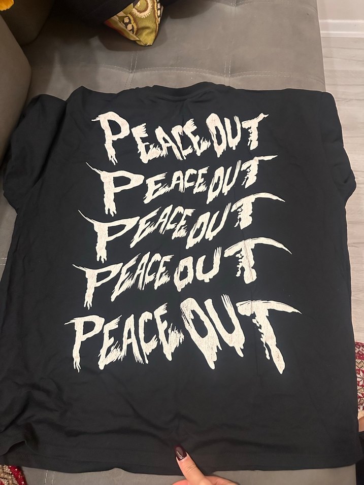 Siyah Baskılı Tişört - Görsel 5